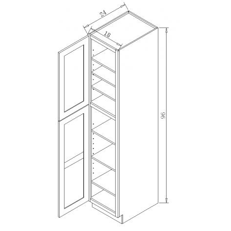 TP182496 Tall Pantry Cabinet	