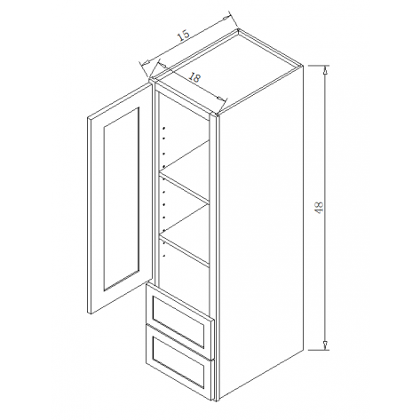 WD184815 Wall Drawer Cabinet