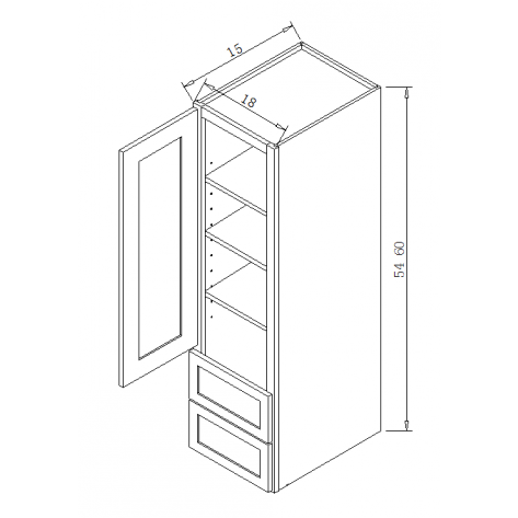 WD186015 Wall Drawer Cabinet