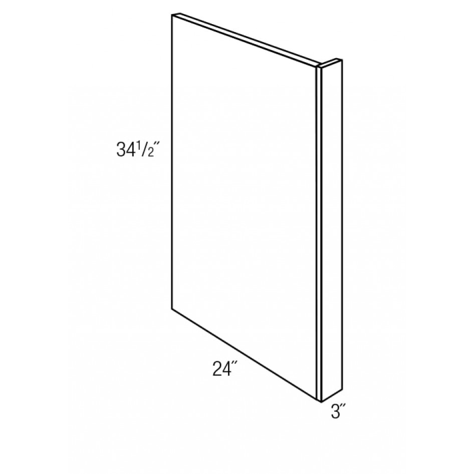DWR3 Dishwasher Return End Panel Walnut Glaze KITCHEN