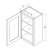 W1530G Wall Cabinet with Glass Door	